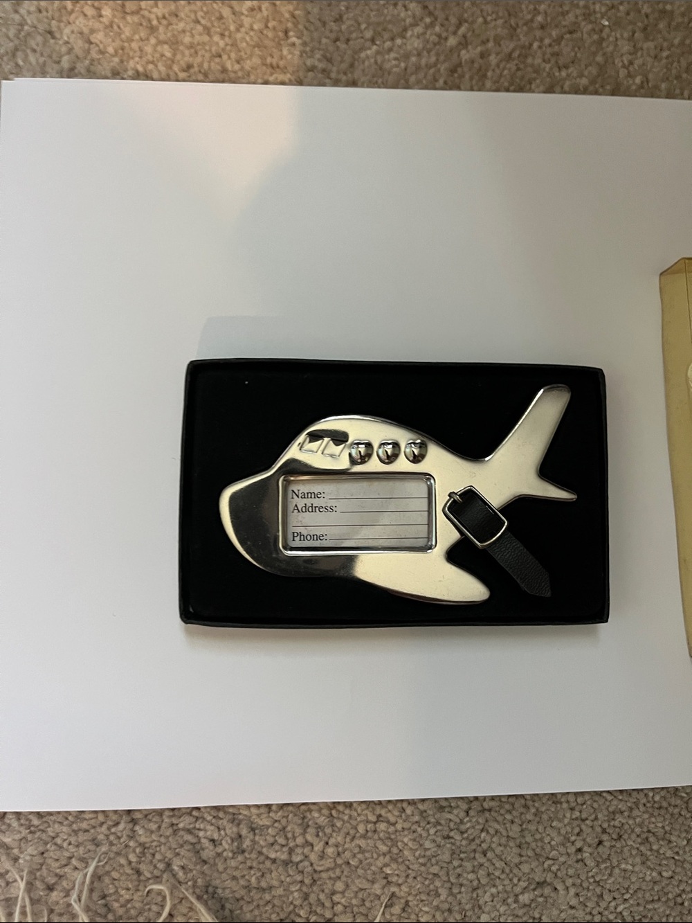 Rare Kate Spade airplane luggage tag